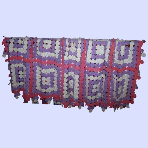 Hand Crafted YOYO Popcorn Blanket Spread Bed Cover - Picture 1 of 4
